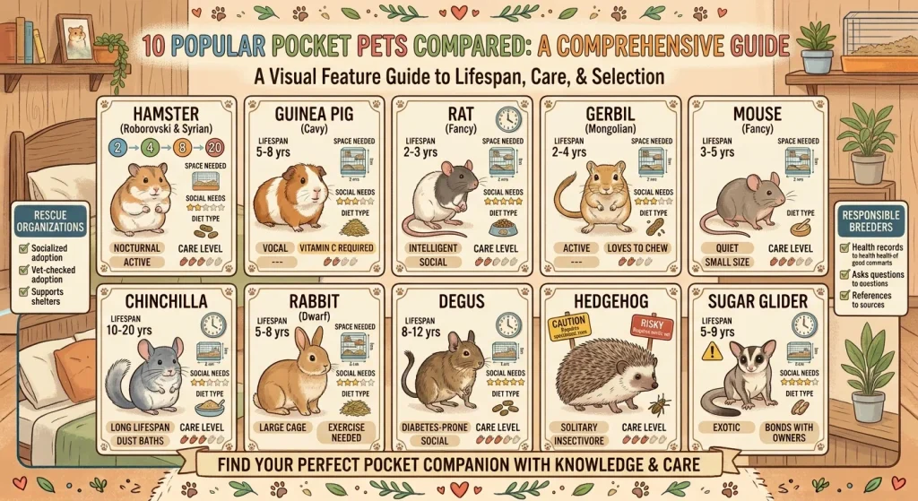 10 Popular Pocket Pets Compared