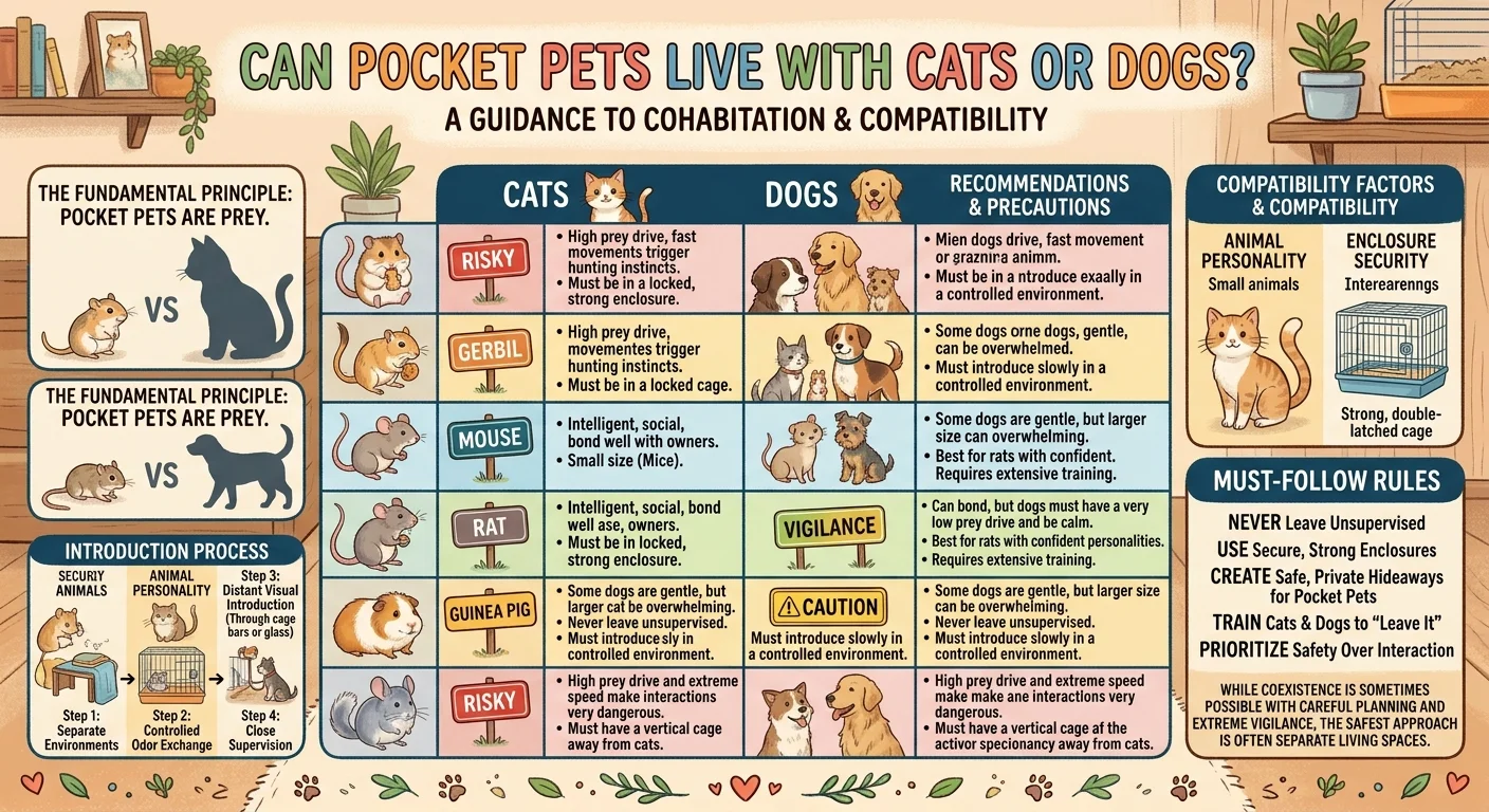 Can Pocket Pets Live With Cats or Dogs
