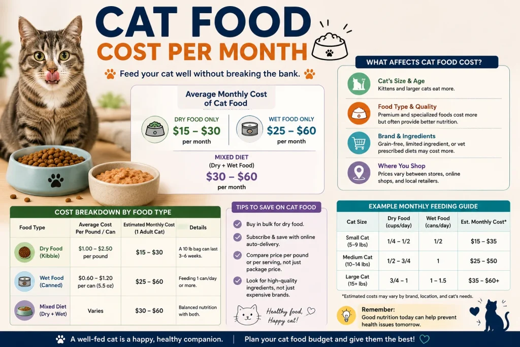 Cat Food Cost Per Month