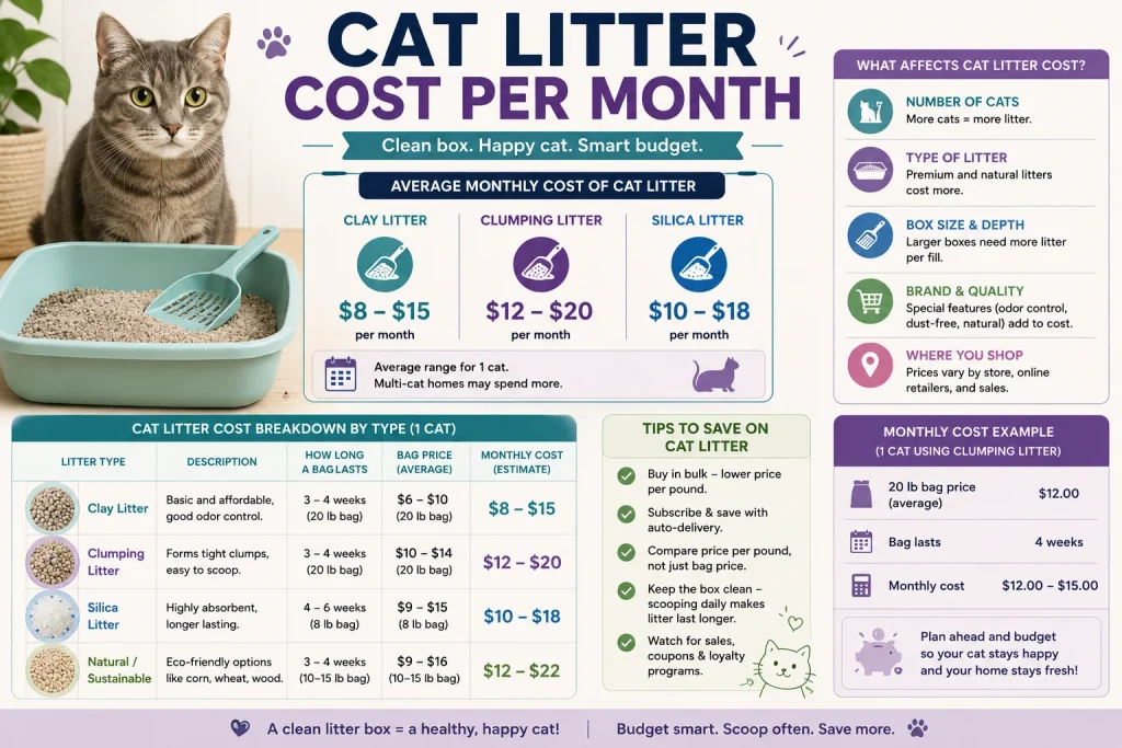 Cat Litter Cost Per Month