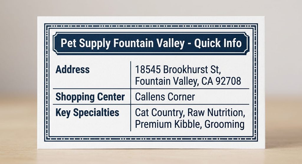 pet supply fountain valley