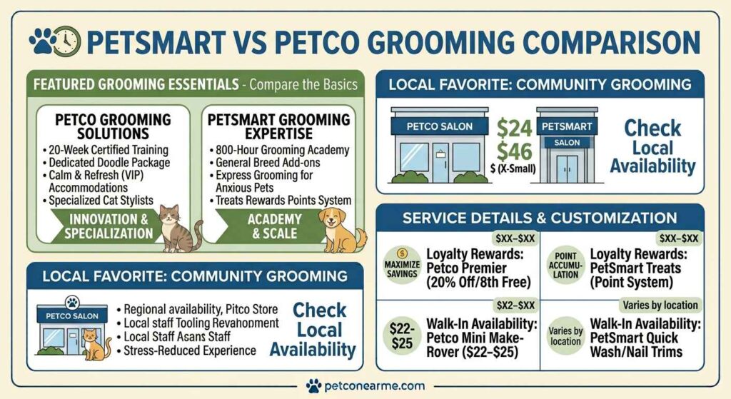 Petsmart vs Petco Grooming: Head-to-Head Comparison
