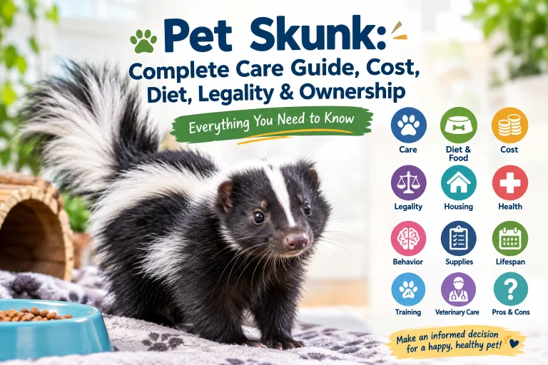 Pet Skunk: Complete Care Guide, Cost, Diet, Legality & Ownership